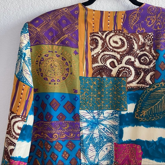 VTG Diane Gilman | 100% Silk Beaded Fringe Blazer - Picture 10 of 12